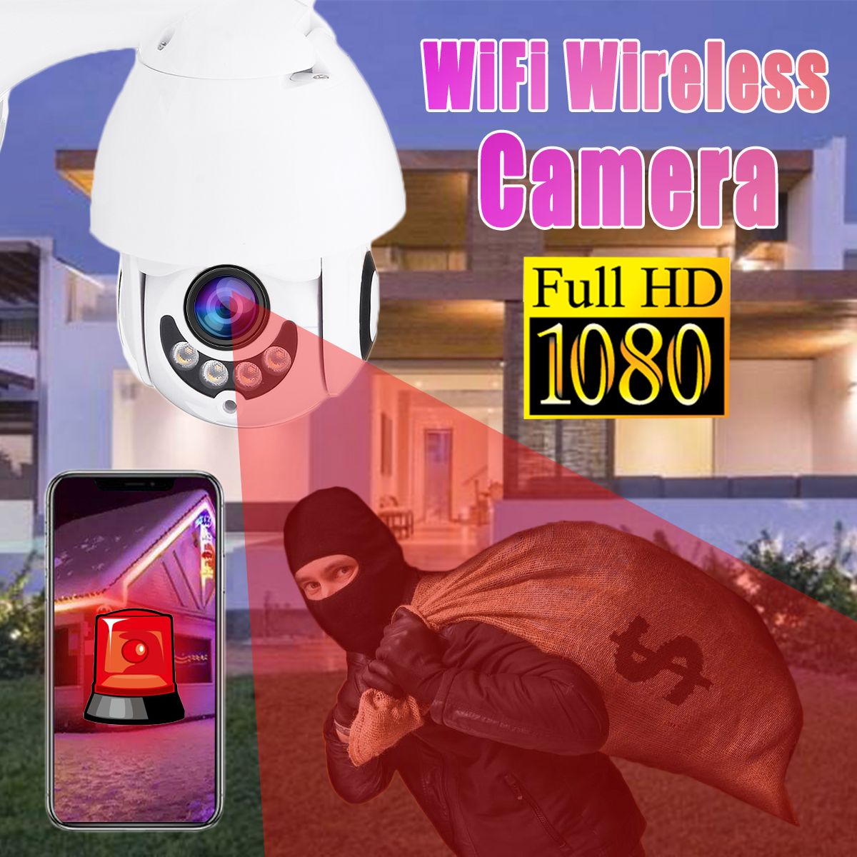 Full-HD-1080P-Outdoors-Wifi-IP-Camera-WiFi-PTZ-Dome-Camera-Night-Vision-Pan-Tilt-1531940