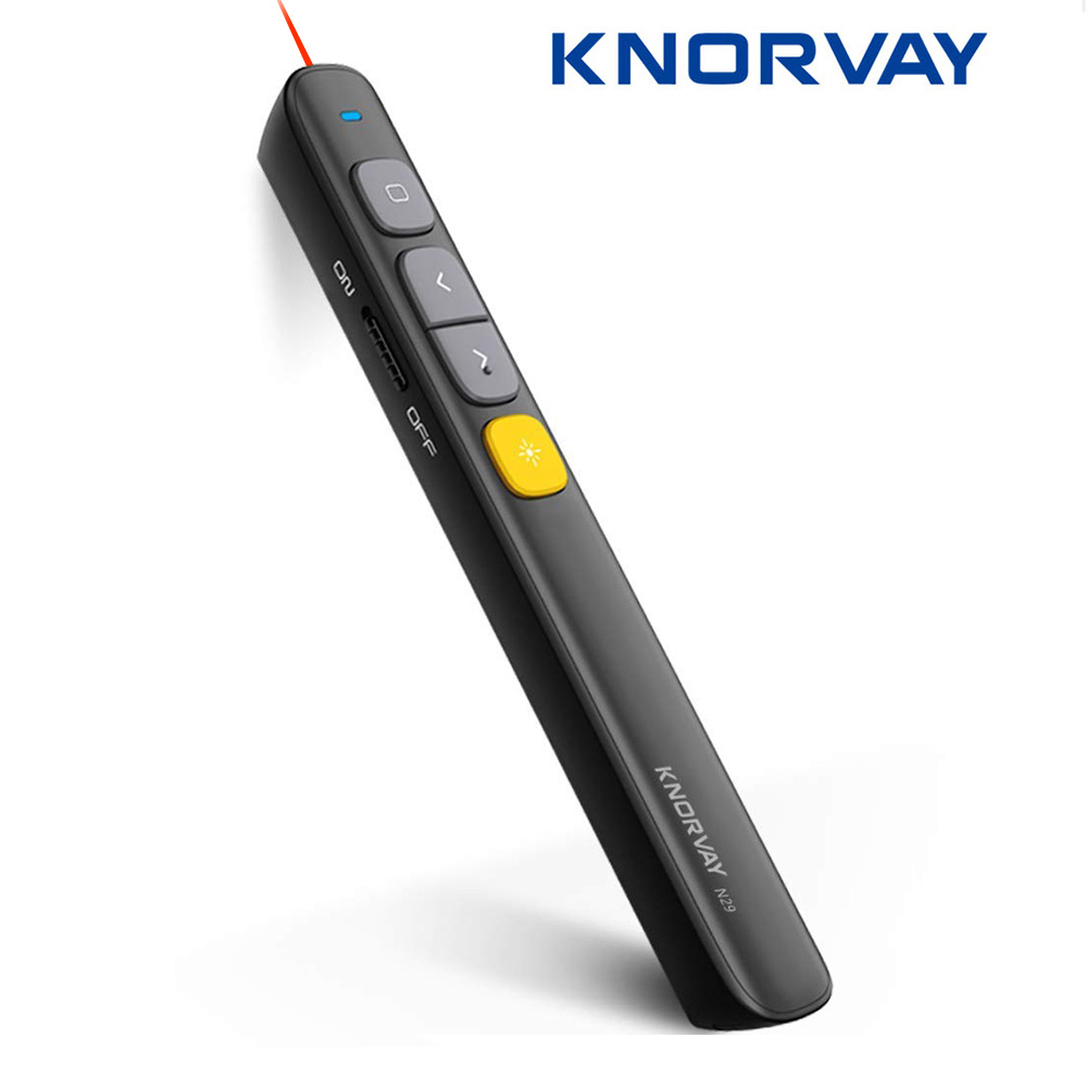 KNORVAY-N29-Wireless-Presenter-RF-24GHz-Remote-Control-PPT-Page-Turning-Pen-650nm-Red-Laser-Pen-1719372