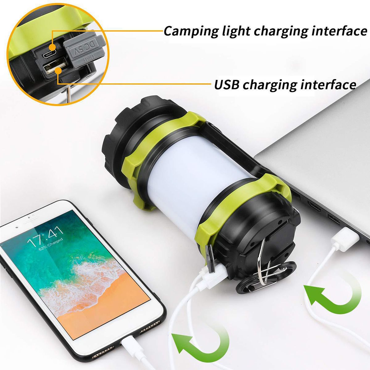 LED-Flashlight-Camping-Light-Torch-Lantern-USB-Rechargeable-USB-Charger-Worklight-Waterproof-1612111