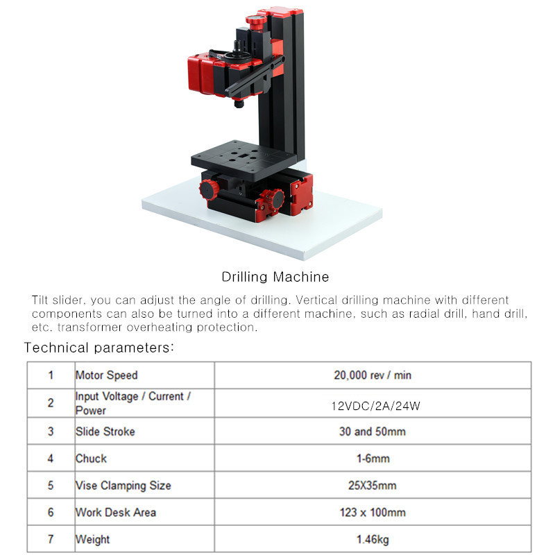 Raitooltrade-8-In-1-Mini-Multipurpose-Machine-DIY-Woodwork-Model-Making-Tool-Lathe-Milling-MachineKi-1248207