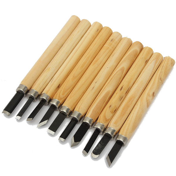 10pcs-Wood-Carving-Chisel-Set-High-Carbon-Steel-with-Wooden-Handle-970962