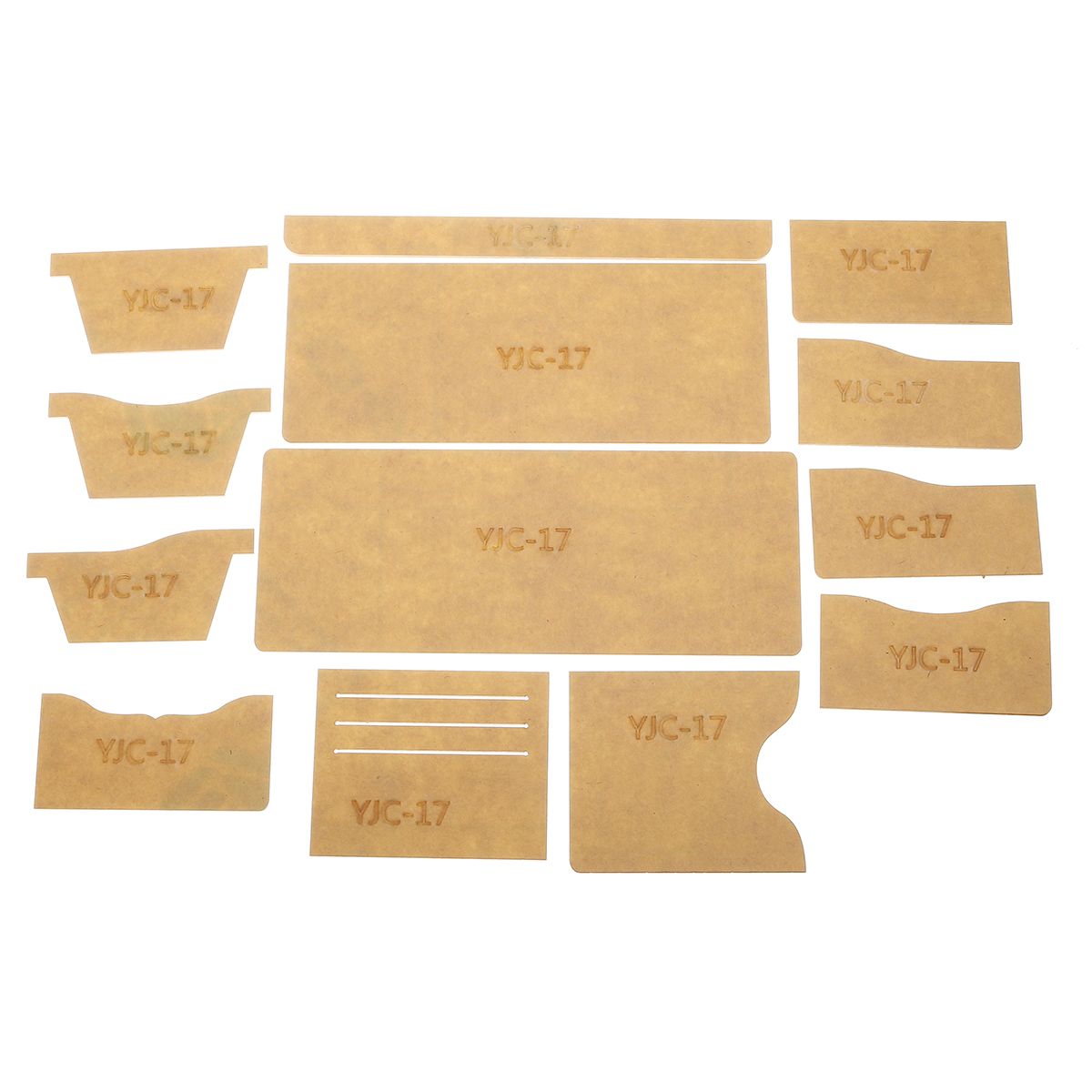 13Pcs-Clear-Acrylic-Wallet-Pattern-Stencil-Template-Set-Leather-Craft-DIY-Kits-1518004