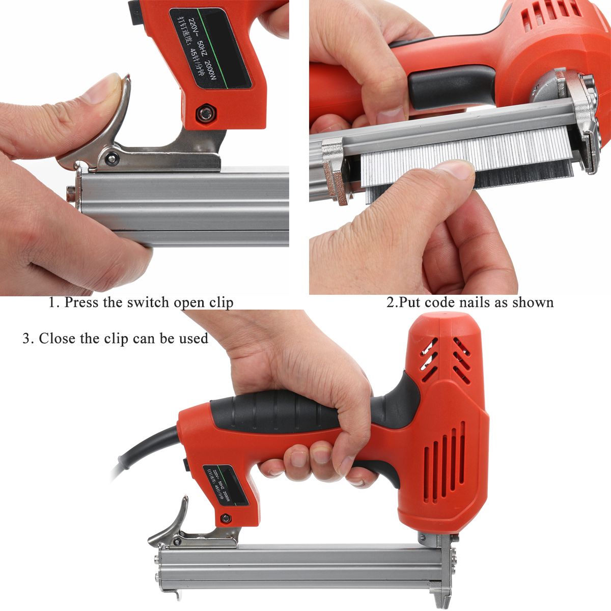 220V-Electric-Brad-Nail-U-Type-Staple-Dual-Use-StapleWoodworking-Tools-Red-1683432