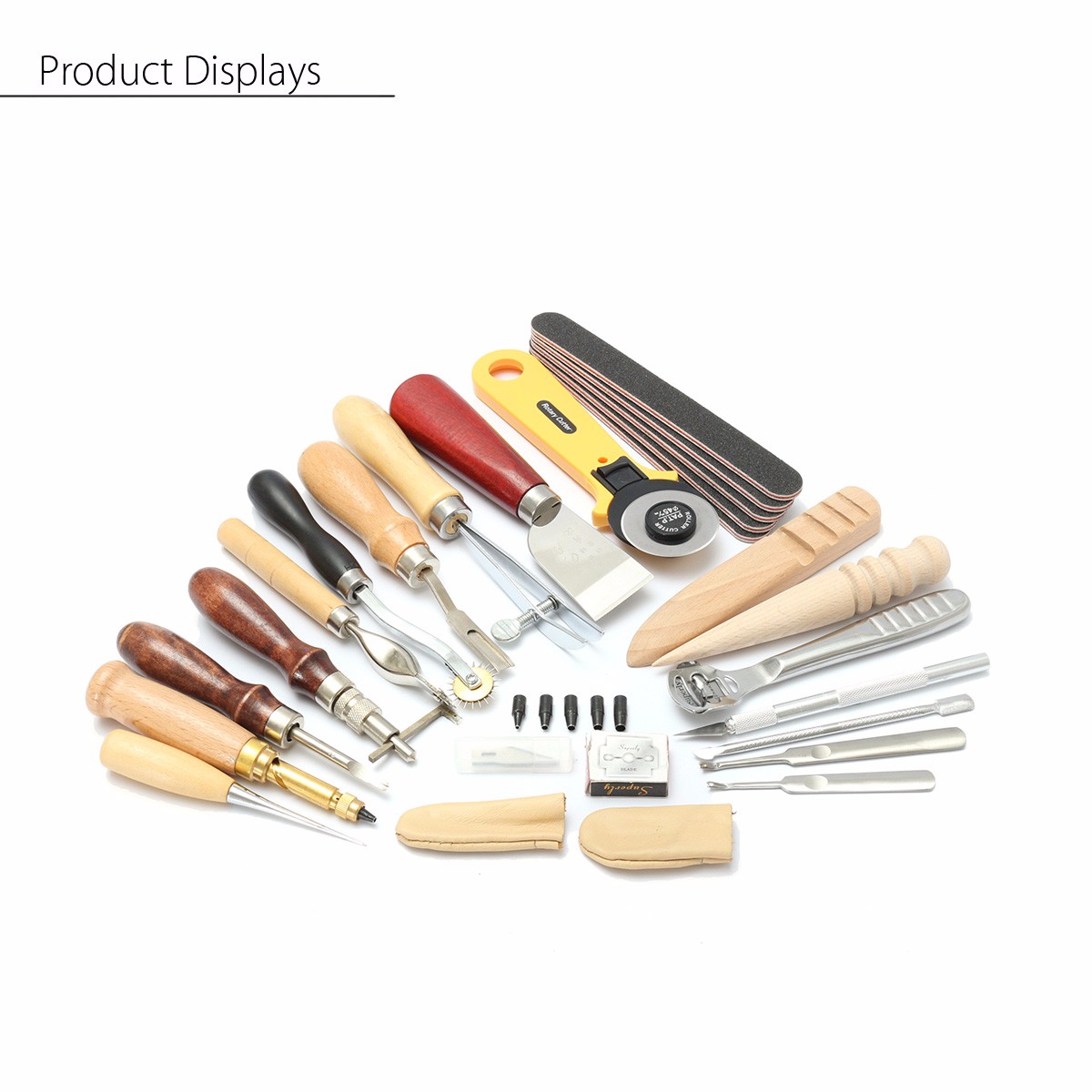 24pcs-Leather-Craft-Punch-Tools-Kit-Hand-Sewing-Stitching-Carving-Work-Saddle-Groover-1104764