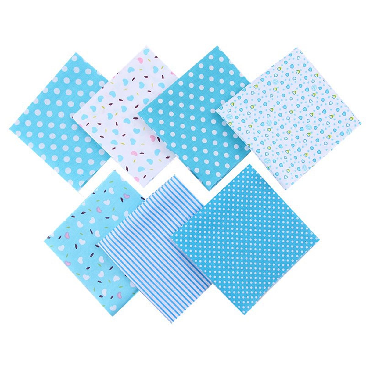 DIY-7PCS-Quilting-Bundle-Patchwork-Cotton-Fabric-Handmade-Sewing-Crafts-Floral-1691620