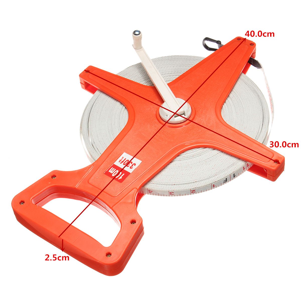 Durable-100M-Fiberglass-Open-Reel-Measuring-Survey-Tape-Metric-Imperial-Measure-1237727