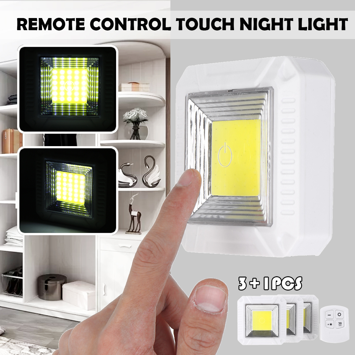 3Pcs-150LM-3W-LED-Lamp-Wireless-Remote-Control-Touch-Night-Light-RC-Bedroom-Sensing-Night-Light-for--1687927