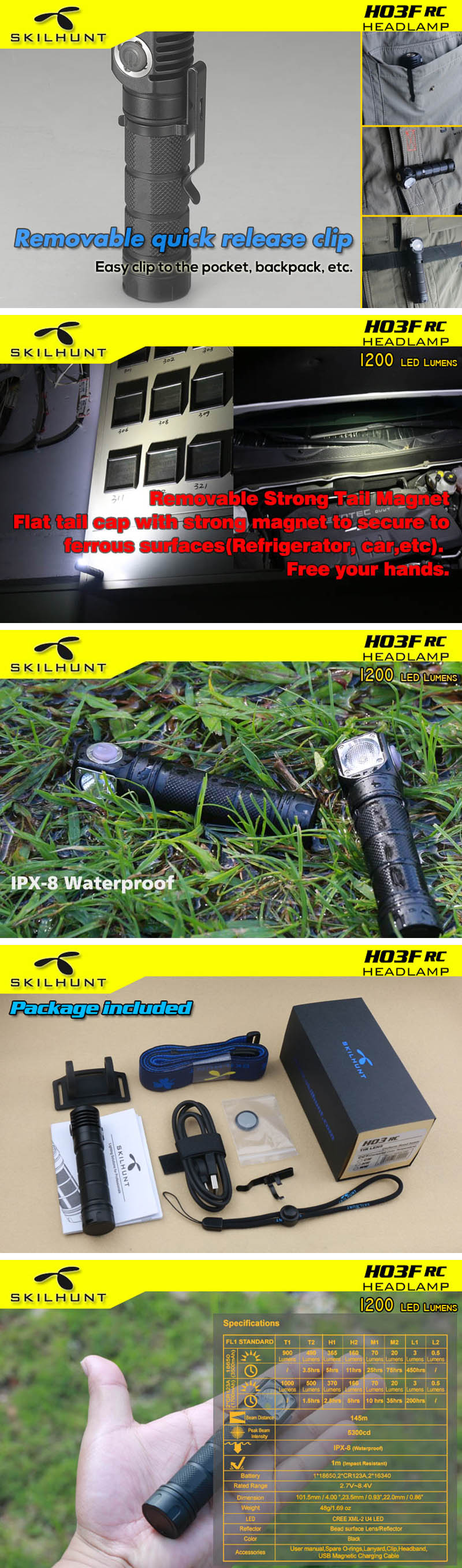 SKILHUNT-H03F-RC-L2-U4-1200LM-NWCW-Magnetic-Charging-LED-Flashlight-Outdoor-Headlamp-Headlight-1254027