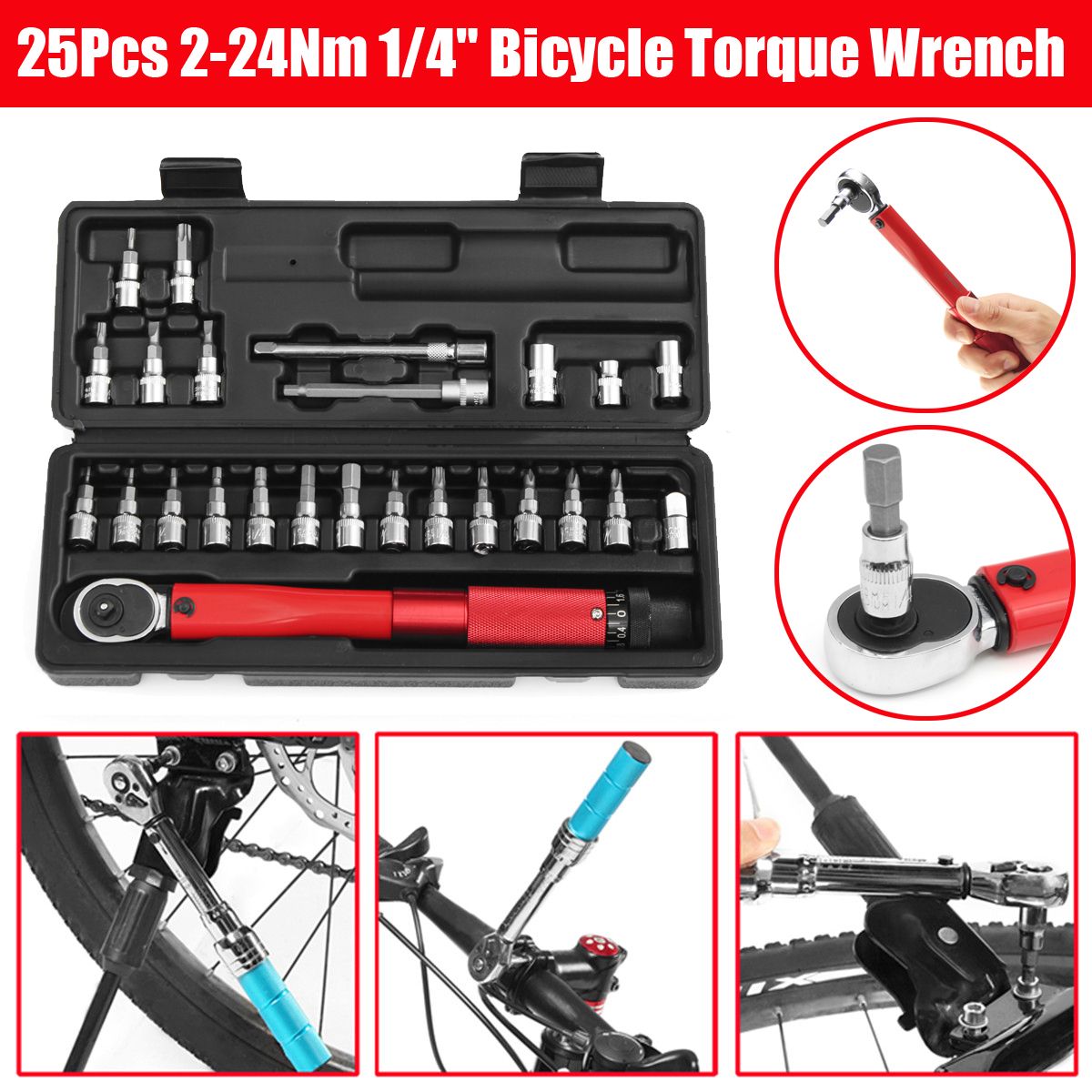 25Pcs-Bicycle-Bike-Torque-Wrench-14-Inch-Torque-Wrench-Socket-Set-Kit-2-24Nm-1301002