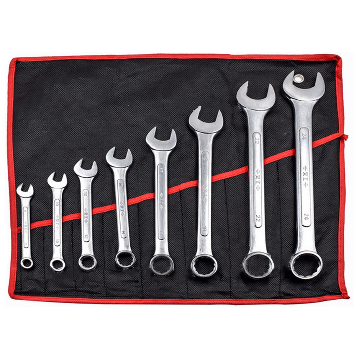 8pcs-45-Steel-Combination-Spanner-Set-8-24mm-Garage-DIY-Workshop-Hand-Tool-1209877